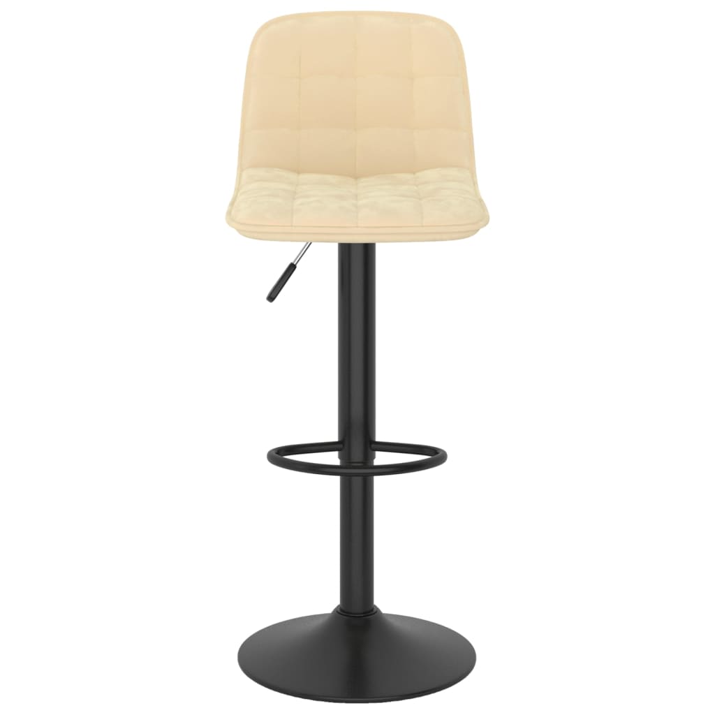 Bar Stool 2 Pcs Cream Velvet
