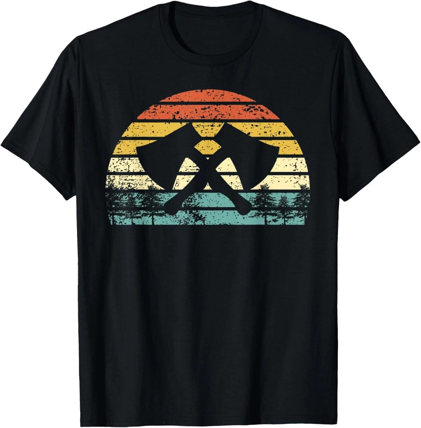 Axe Throwing Vintage Gift Axe Hatchet Throwing Retro Gift Unisex T-Shirt 3XL
