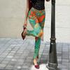 Women's Hawaiian Print Black Slim Fit Joggers, Side Slit Design Athletic Pants, Casual Streetwear, Comfortable Stretch Fabric