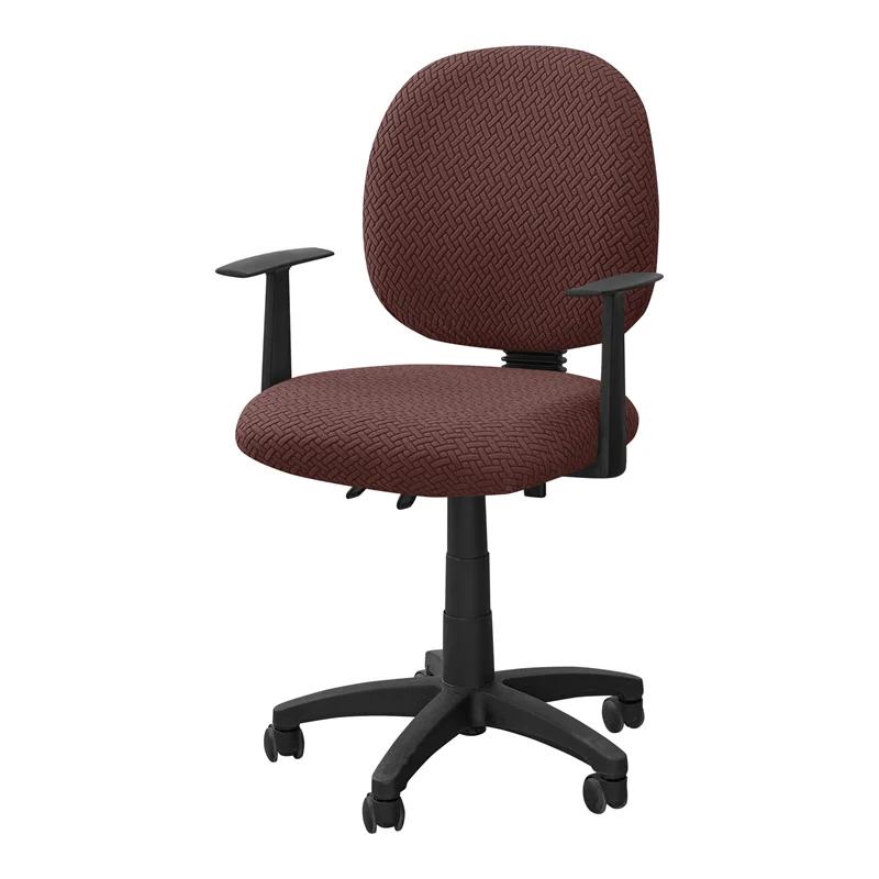 2Pcs Solid Color Office Chair Covers Jacquard Split Computer Chair Slipcover Washable Stretch Gaming Chair Cover Home El