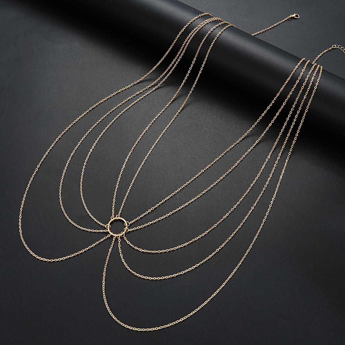

Women s Punk Sexy Multilayer Waist Chain Belt Gold Color Long Tassel Body Chains Female Summer Beach Bikinis Jewelry Accessories