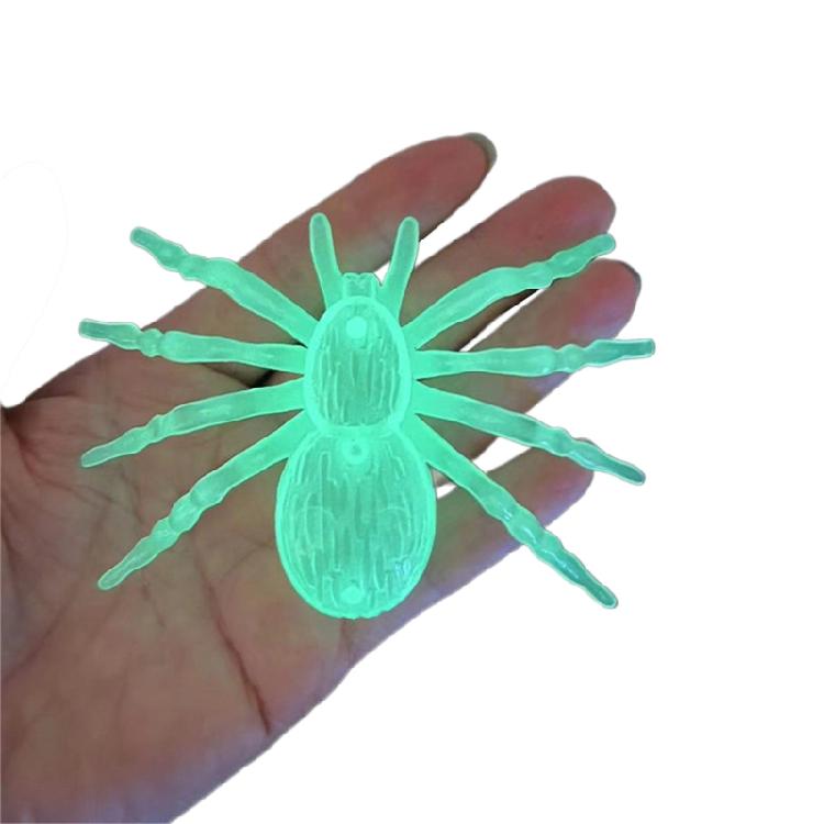 6Pcs Grisly Halloween Noctilucent Spiders Ornament Supply for Creative Crafting