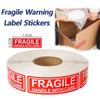 500/1000PCS English Fragile Stickers The Goods Please Handle With Care Warning Express Labels DIY Supplies Red Warning Sticker