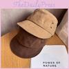 Fashion Solid Color Suede Women Casual Flat Top Hat For Fall And Winter Fashion