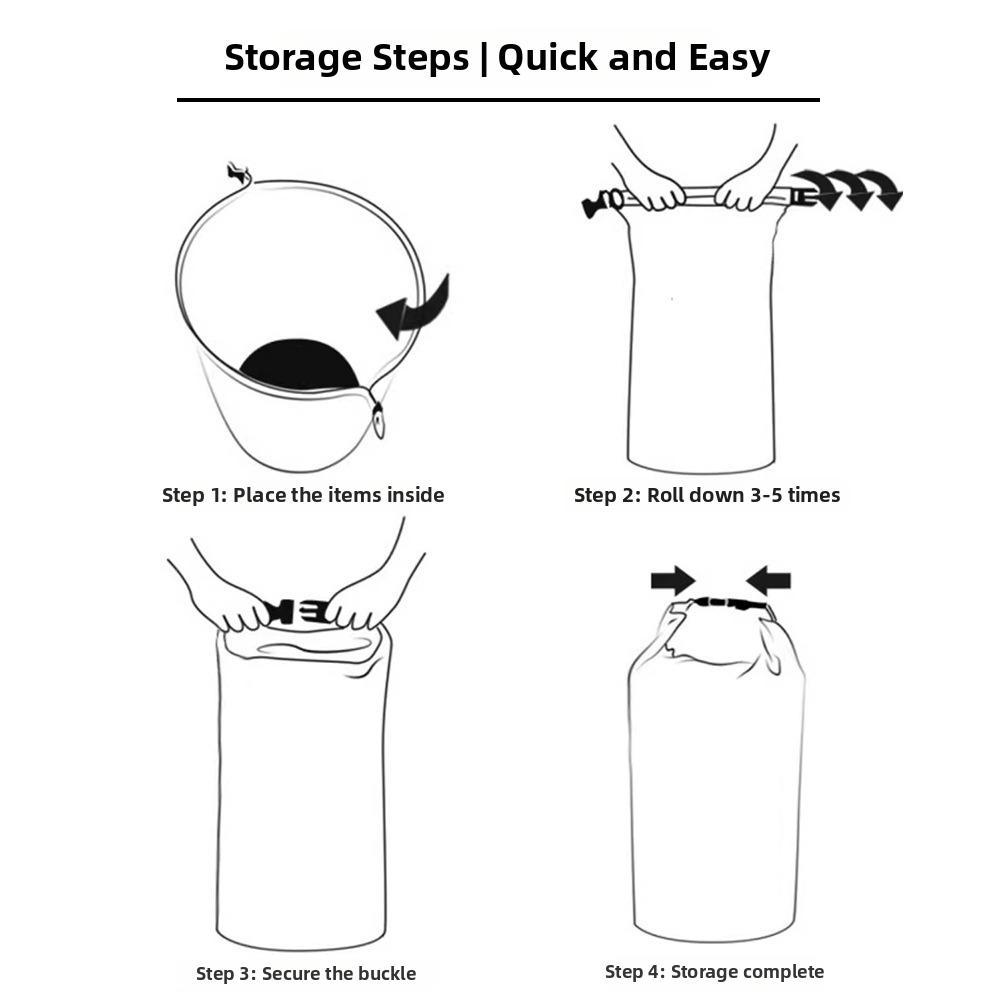 Foldable Waterproof Dry Bag Large Capacity Floating Bag Hiking Storage Bag Adventure Paddle