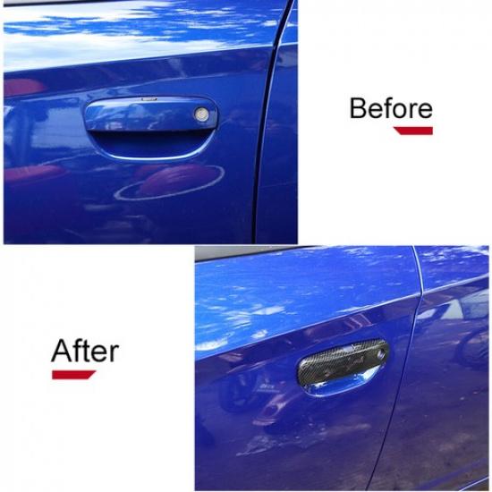 4x Carbon Fiber Door Handles Trim Cover Sticker Decals for Dodge Charger 2010-19