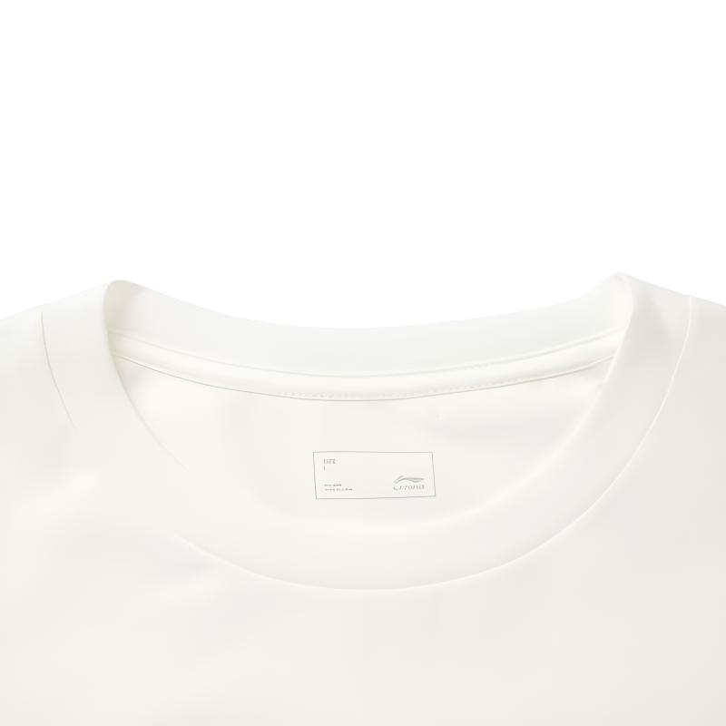 Li-Ning Summer Mens Printed Solid Color Round Neck Short Sleeve Comfortable Breathable Skin-Friendly Versatile Trendy T-Shirt Men tops AHSV337-3