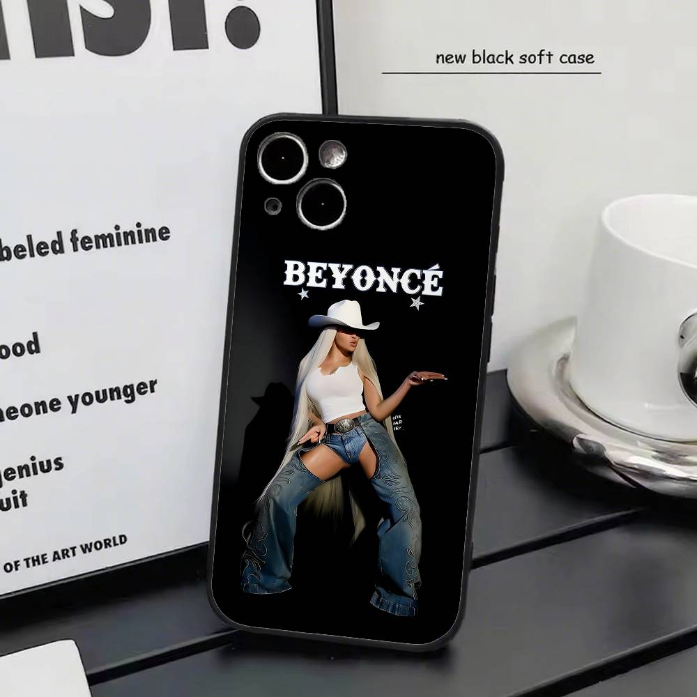 

Singer B-Beyonce-e For iPhone 17 air 16 15 14 13 12 11 Pro Black Soft Cover Phone Case iphone 17