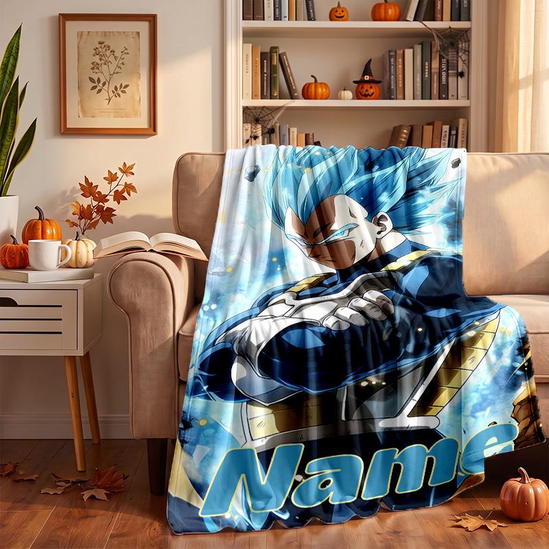 Vegeta Custom Flannel Blankets Soft Warm Cozy Throws for Home Decor Holiday Gifts