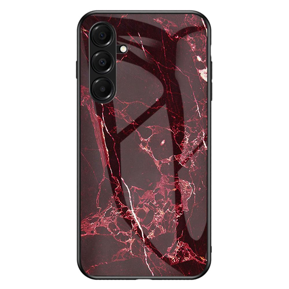For Samsung Galaxy A17 5G Case Marble Pattern Tempered Glass+PC+TPU Protective Phone Cover