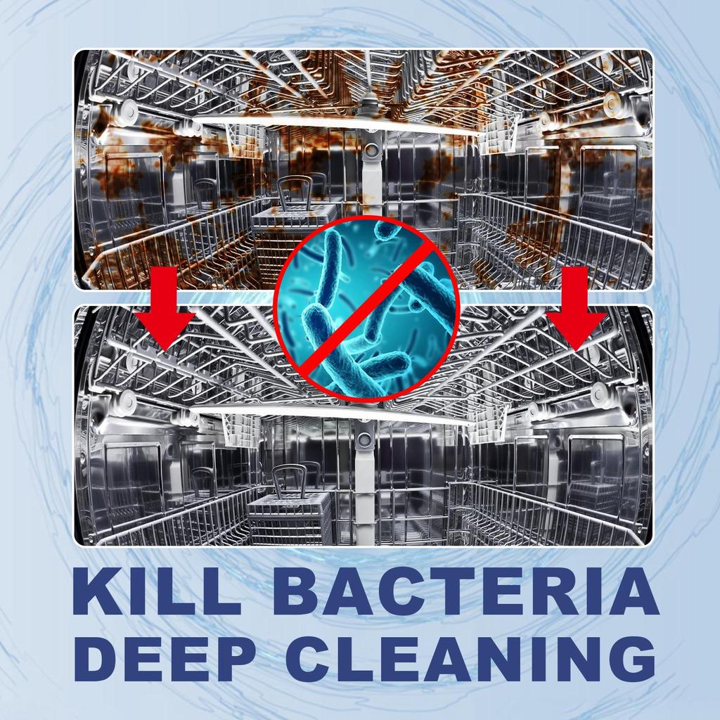 Jaysuing Dishwasher Cleaning and Descaling Tablets (24pcs) - Removes Heavy Grease and Stains from Dishwashers. Household Dishwasher Cleaner.