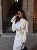 Women Fashion With Pockets Bomber Jacket Coats Vintage Long Sleeve Front Button Casual Female Outerwear Chic Tops
