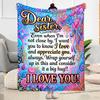 Love Inspiration Sisters Blanket Durable Comfort Suitable for Seaside Chair Livingroom for All Seasons Modern Style Birthday Christmas Gift Blanket