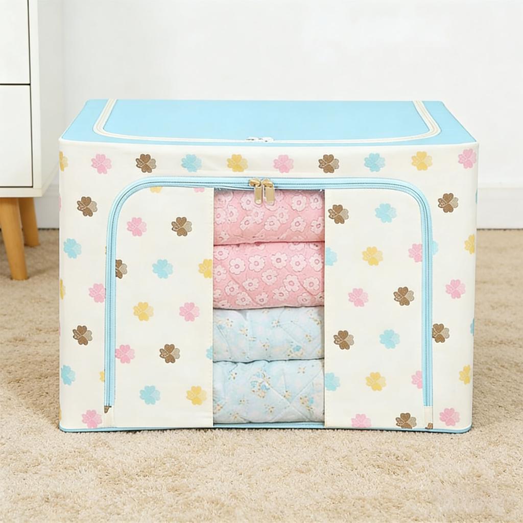 Clothes Storage Bin Washable Foldable Closet Storage Container for Clothing Blanket Comforters Bed Sheets Pillows Toys