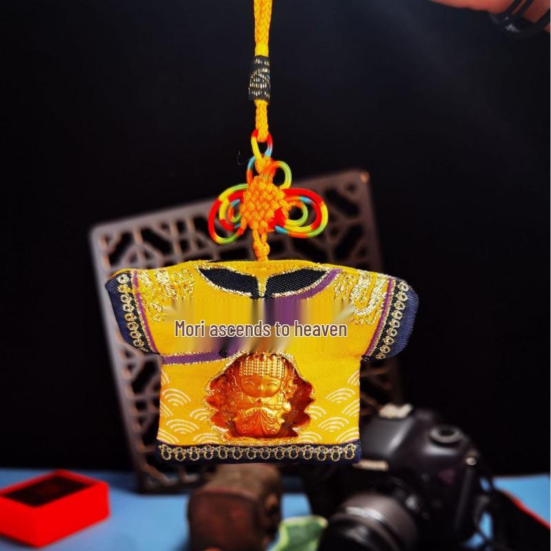 999 Pure Gold Cartoon Mazu Car Hanging Amulet - Blessing Souvenir