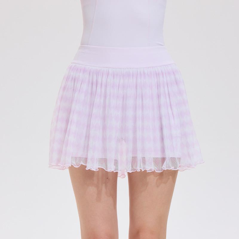 High Waist Athletic Skirt For Women With Breathable Nylon Fabric For Running And Fitness