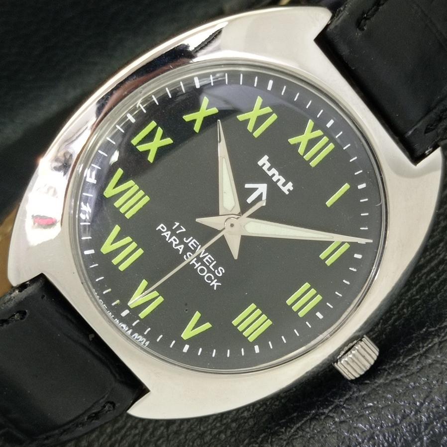 

HMT INDIAN HAND-WINDING BLACK DIAL WATCH a430848-2 R104-a430848