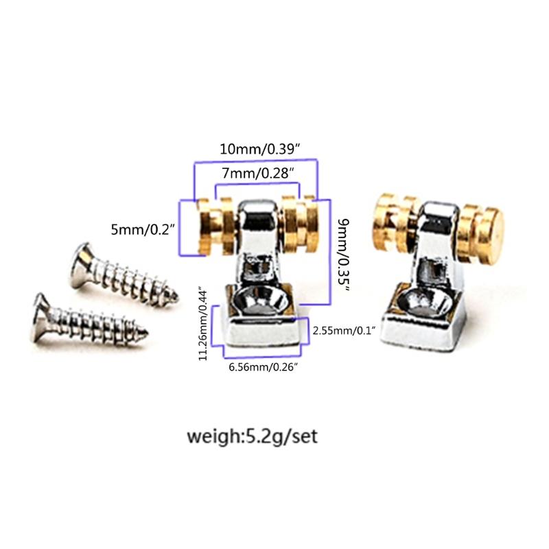 2 Pcs Guitars Roller String Trees Durable Standard Guitar String Guide Retainer with Screws Electric Guitar Accessories