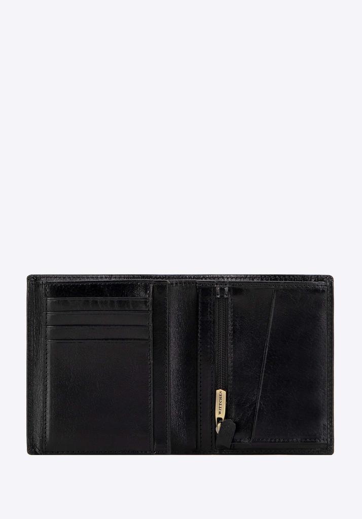 Wittchen Men's Wallet Made Of Genuine Leather With Embossed Logo Black Black Genuine Leather