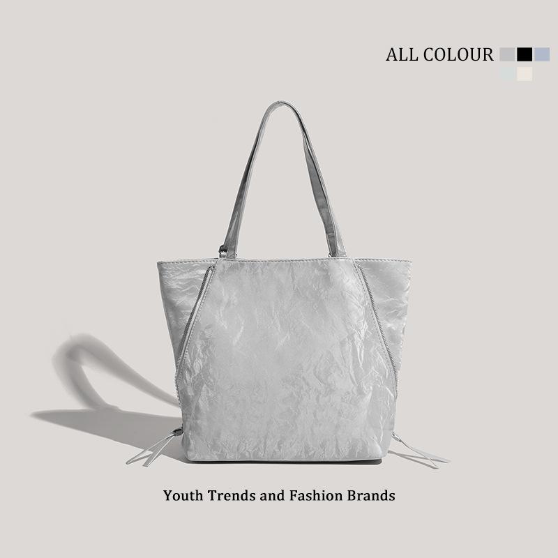 Stylish Large-capacity Backpack Female Students Commute To Class Summer Textured Shoulder Bag Female