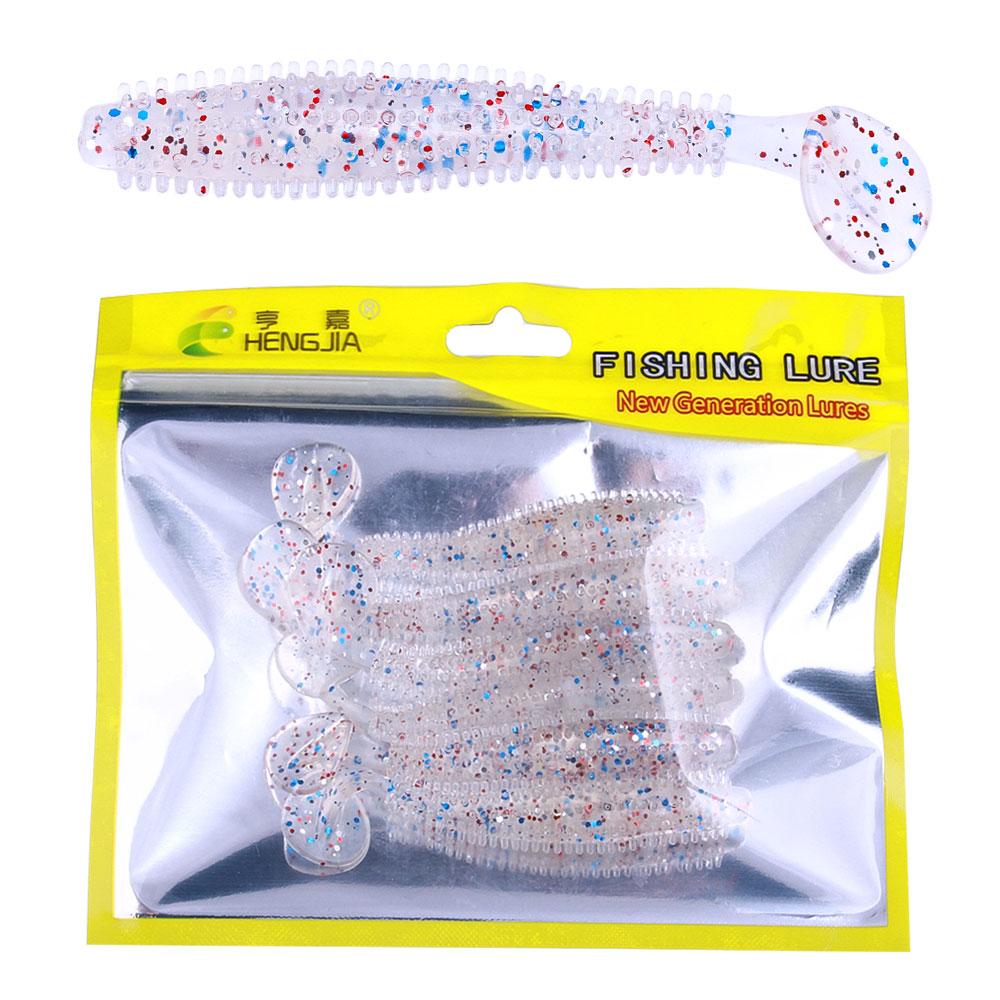 6 buc/lot momeală moale din silicon momelă de pescuit cu particule viermi momeli momeli artificiale pentru abordări de crap de bas