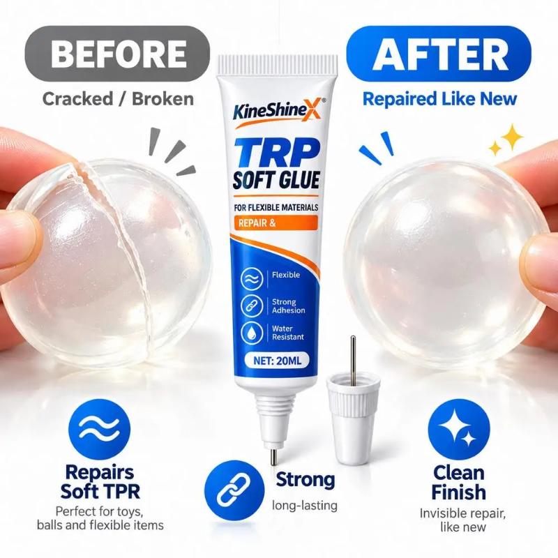 20Ml Trp Soft Repair Glue Strong Adhesion Flexible Bond Water Resistant For Fixing Silicone Toys And Diy Crafts