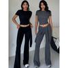 Akiyo Studio Fashion Sexy Sexy Midriff-Baring Short Sleeve Female Summer High Waist Slim Looking Casual Pants Women's Pants