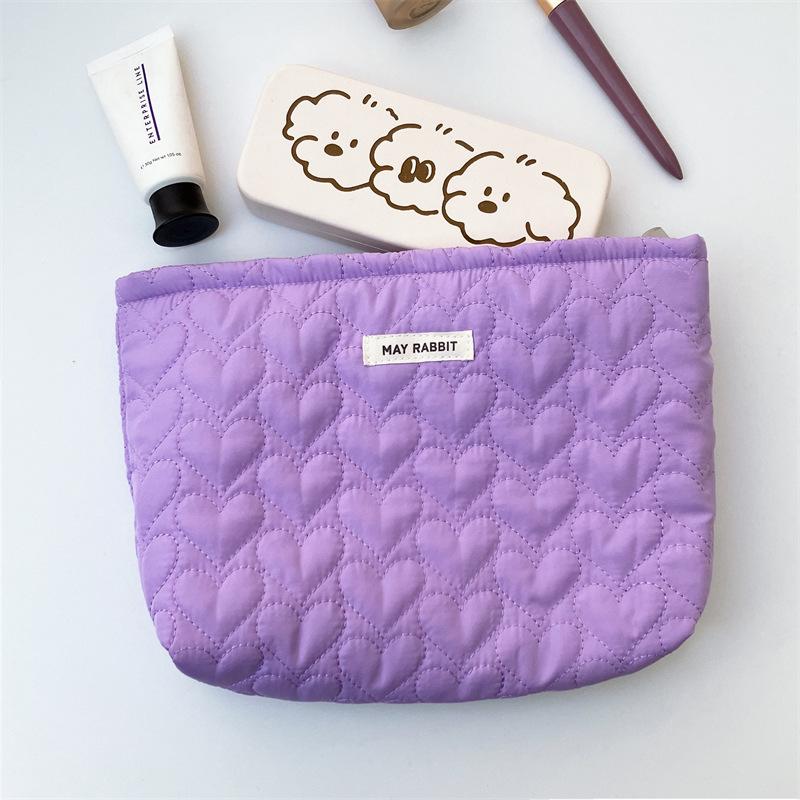 Cotton Love Cosmetic Bag Makeup Bag Clutch Make Up Pouch Portable Large Capacity Travel Toiletries Storage Bag Organizer