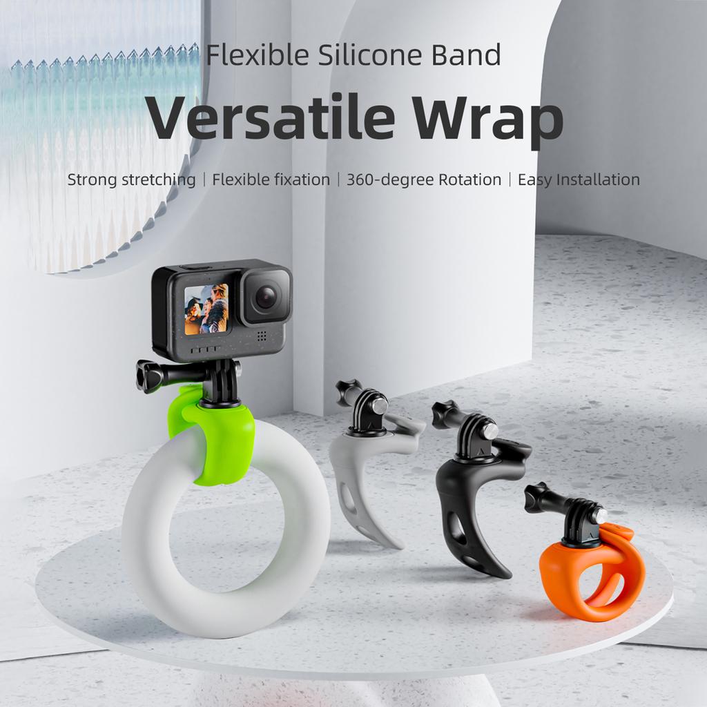 TELESIN TLQ-001 Adjustable Wrist Strap Mount Flexible Wristband for Action Camera Silicone Material