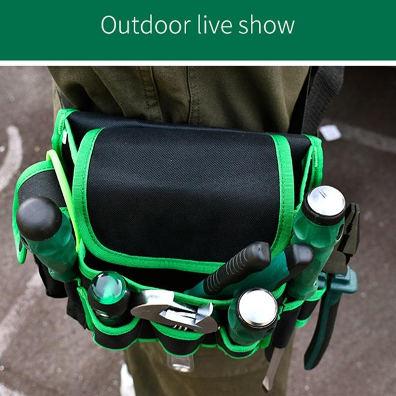 Multifunctional Electrician Tool Bag Waist Pouch Belt Storage Holder Screwdriver Organizers Garden Tool Kit Waist Bag