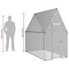 Chicken Coop Silver 200 x 100 x 190 cm Galvanized Steel