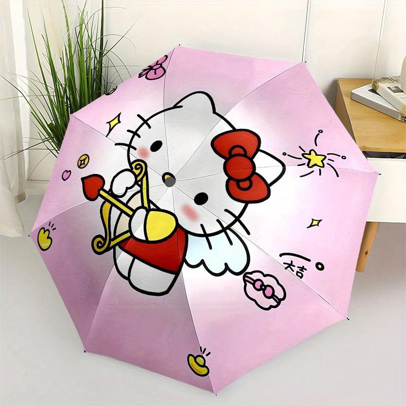 

1pc Hello Kitty Cupid Umbrella with Plastic Handle,Suitable for All Seasons Home Travel Outdoor UmbrellaSanlio087