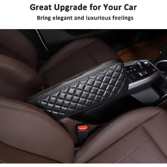 Car Center Console Pad for BMW X1 U11 2023-2024 Car Armrest Cover Leather Cushion Waterproof Car Armrest Seat Box Protector Accessories (Carbon