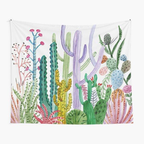 Cactus Tapestry Floral Green Desert Plants Cartoon Tapestry Wall Hanging Tapestry for Bedroom Living Room Home Dorm Decor