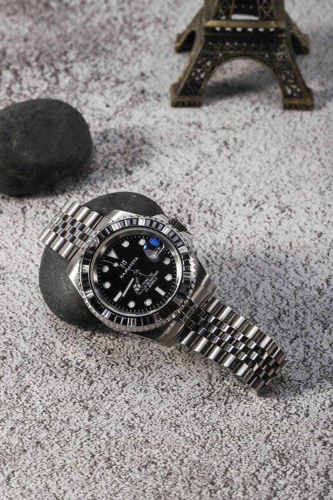 HAMAYOTA Submariner Diamond Automatic Japanese 316L Men's Watch, Bezel, Winding, Movement, Diver's Watch,