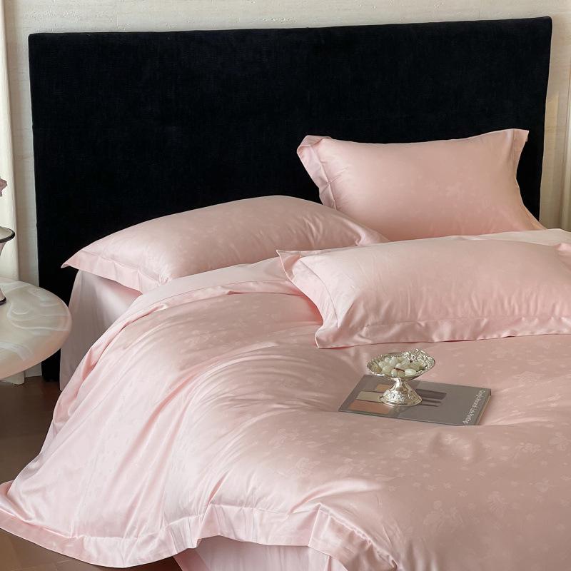 New 50x50 Double-Ply Yarn-Dyed Xinjiang Long-Staple Cotton Sateen Jacquard Piping 4-Piece Gift Set