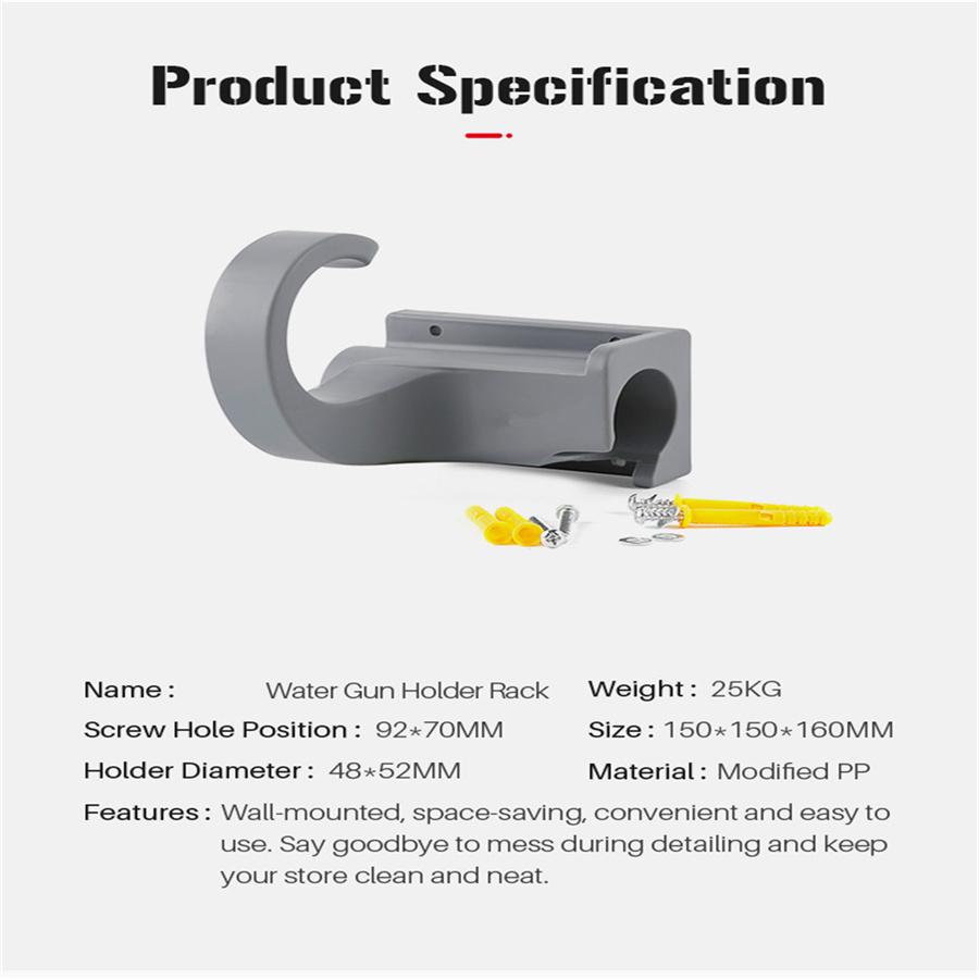 1pc For Car Detailing Accessories Tool Water Gun Holder Rack Wall Mounted Holder