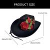 Western Embroidery Flower Hat for Halloween Event Hat Costume Accessory Nightclub Hat Headwear Carnivals Panama Hat
