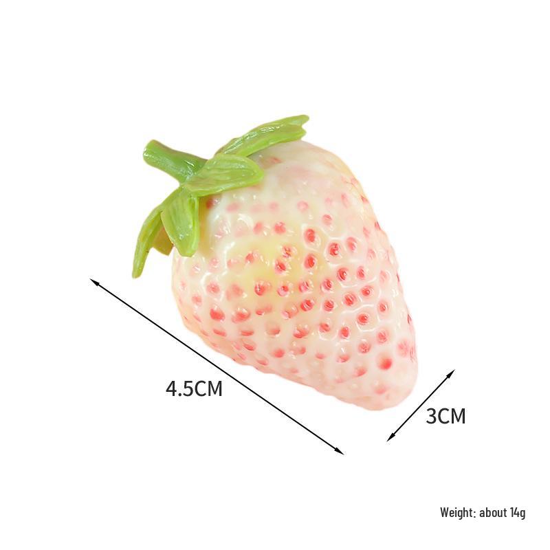 White Strawberry PVC Simulation Model for Art and Sketching