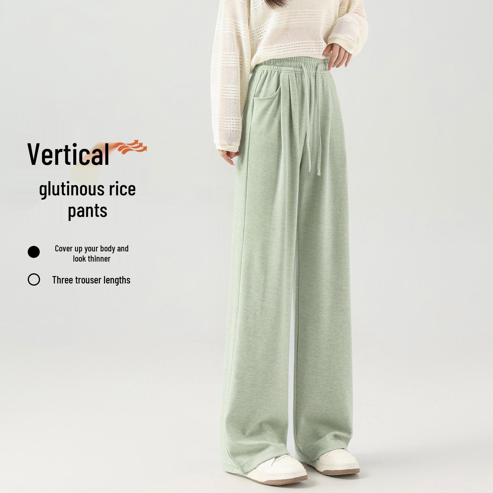 

Women s Slimming Green Drape Pants - Petite/Straight/Wide Leg M (101-115 lbs)