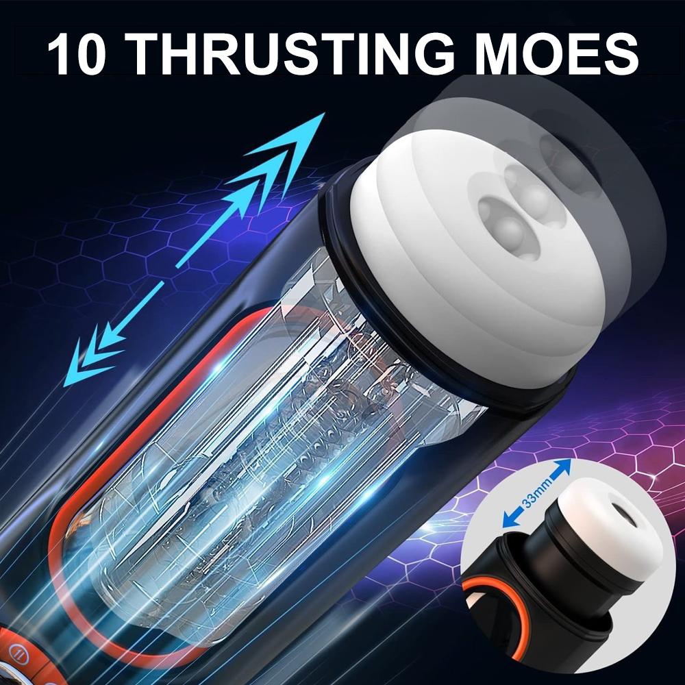 Male Masturbation Cup Blowjob Sex Machine for Men Dick Stroker with Thrusting Vibrating Sucking Modes Sexual Pleasure Tools Penis Exerciser Waterproof
