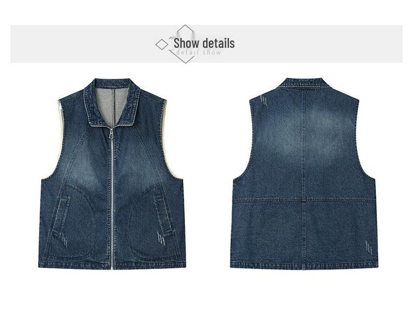 2024 Women's Lightweight Denim Vest: Spring & Autumn Sleeveless Jacket, Age-Reducing Style for Moms