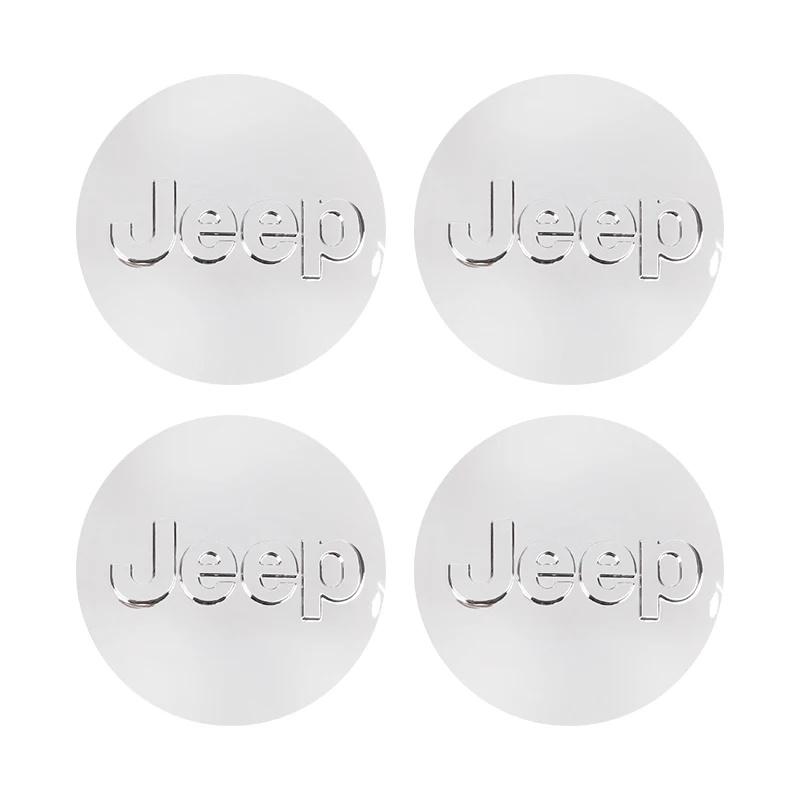 55mm 64mm Auto Wheel Hub Center Cap 4PCS for Jeep Renegade Wrangler JK JL Grand Cherokee Compass Gladiator Tire Rim Cover AMT1