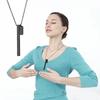 Meditation Mindfulness Breathing Necklace Stainless Steel Whistle Pendant Necklaces Breathing Exercise for Relaxation