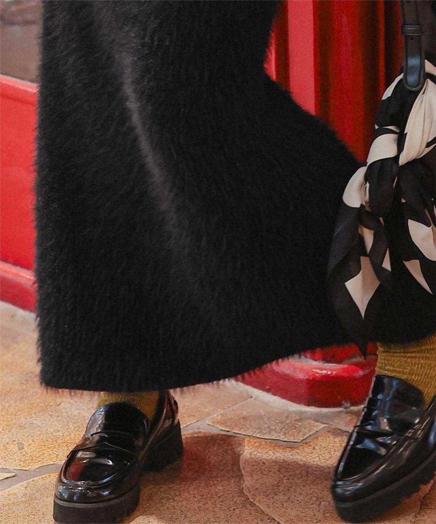 Titibait Shaggy Strickrock AGXP4366 Klein Schwarz I-Linie Damen