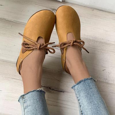 Modeschuhe für Damen Neue Schnürschuhe Damen Ballerinas Herbst Niedrigabsatz Damen Freizeitschuh Leicht Uni Runde Zehenpartie Damen Laufschuhe Sneaker