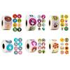 Assorted Mixed Style 2/4/6/8 Roll Round Sticker Self Adhesive Scrapbooking Book Diary Decoration Stationery School Accessory ZYF