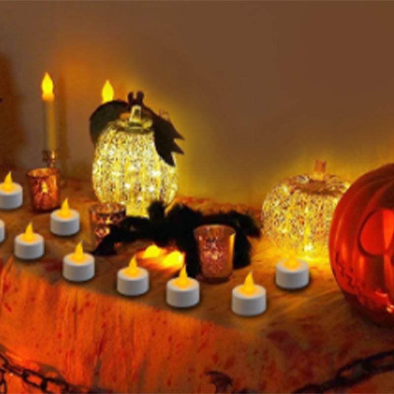 4/6/12Pcs LED Flameless Tea Light Candles USB Rechargeable Battery Operated Fake Candles For Wedding Valentine Home Party Decor