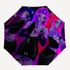 K-POP Anime Girls Group Themed Automatic Opening and Closing umbrella - 8 Ribs, Suitable for Leisure and Going Out, Outdoor Accessory, Gothi