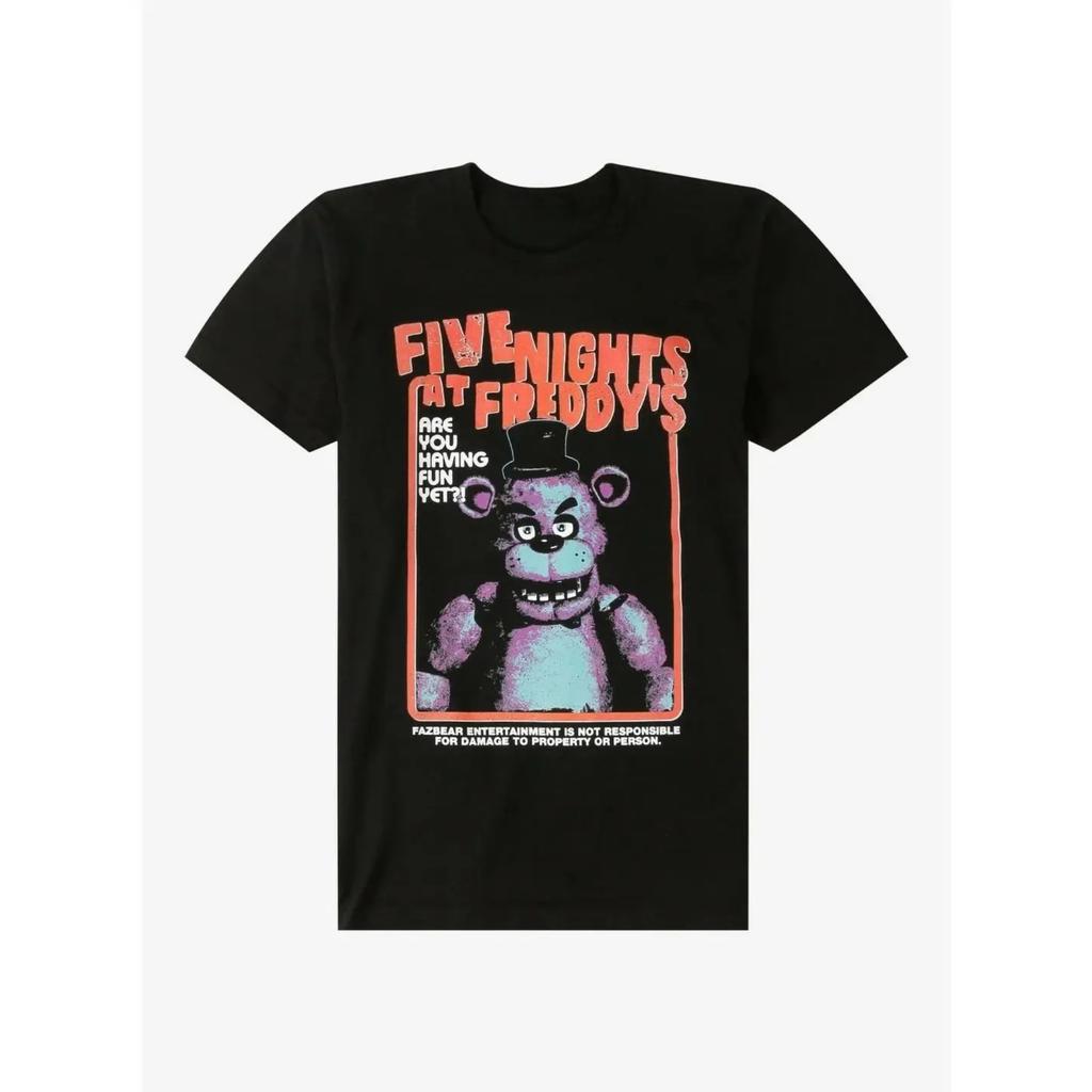 Heta Spel Topp Fem Nätter Hos Freddy Freddy Fazbears Pizzeria T-shirt Vintage Trendig Kortärmad Unisex